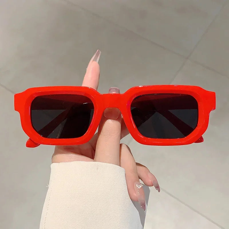 Luxury Retro Rectangle Sunglasses – Unisex UV400 Fashion Eyewear