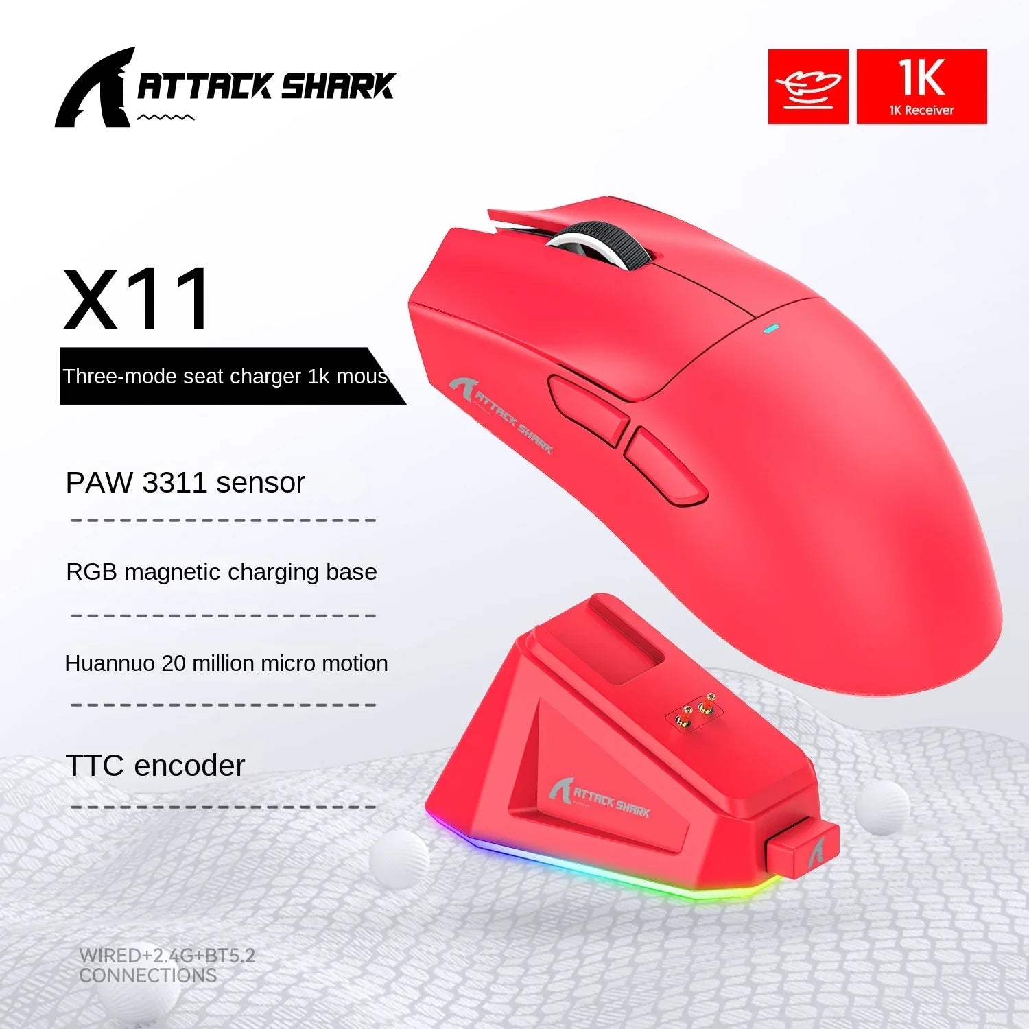Attack Shark X11 Wireless Gaming Mouse
