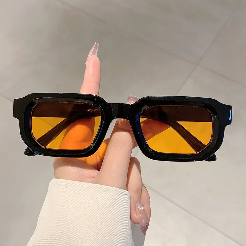 Luxury Retro Rectangle Sunglasses – Unisex UV400 Fashion Eyewear