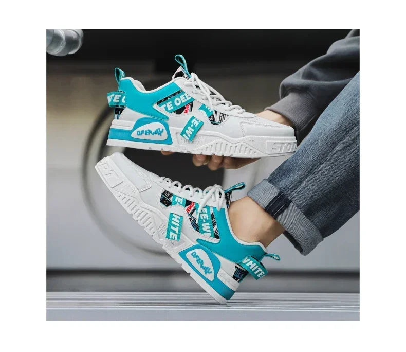 Luxury Men’s Leather Skateboard Sneakers