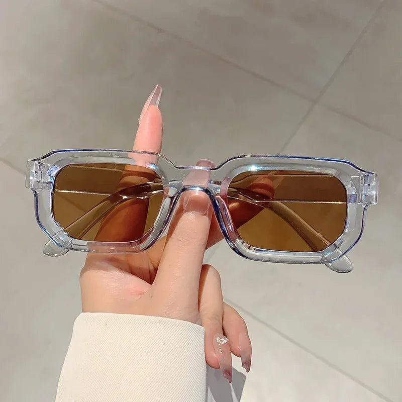 Luxury Retro Rectangle Sunglasses – Unisex UV400 Fashion Eyewear