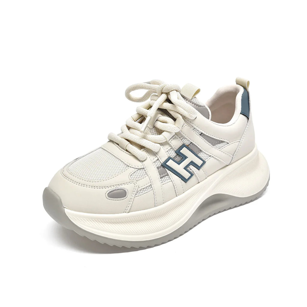 Women’s Round-Toe Thick-Soled Strap Sneakers
