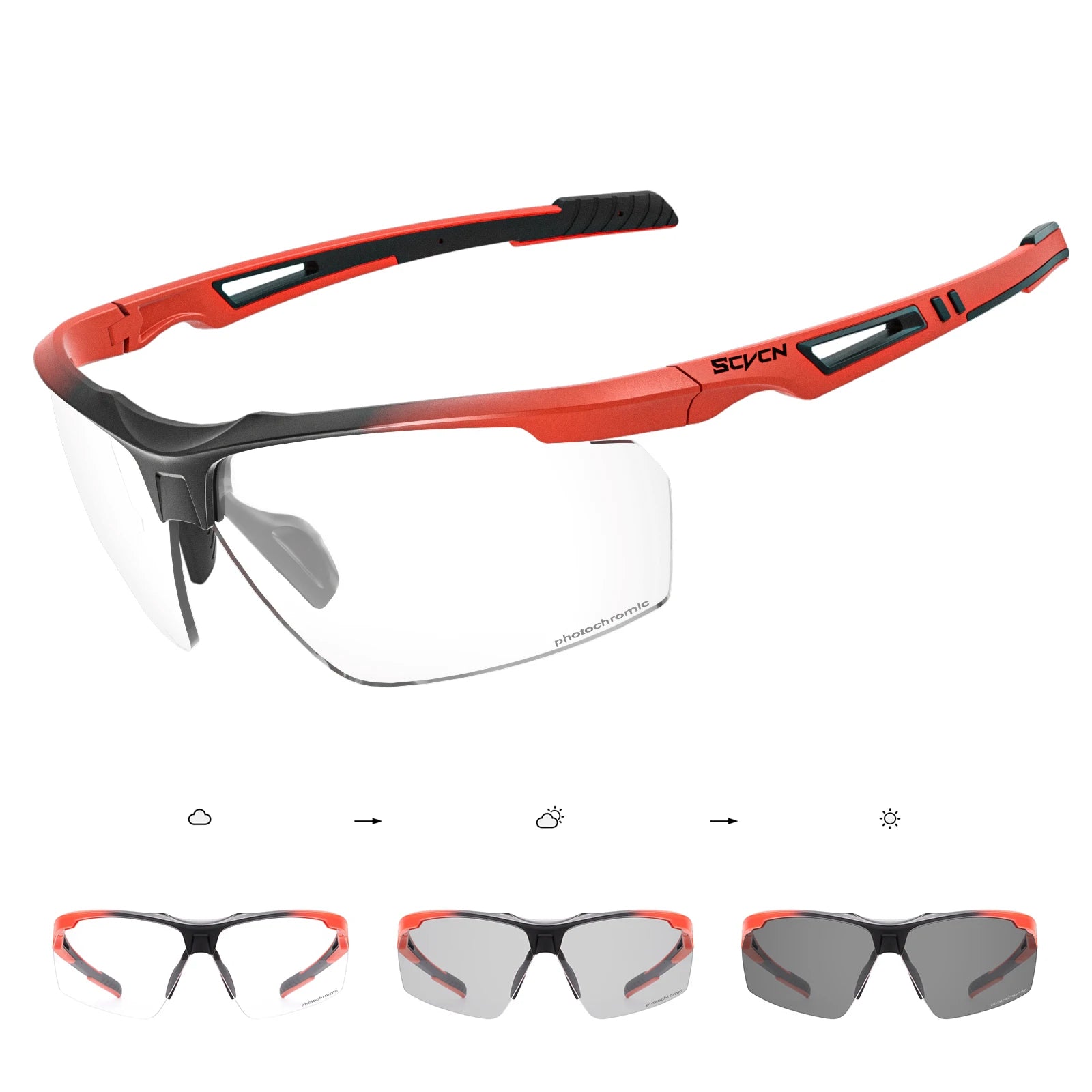 SCVCN ProRide Photochromic Sunglasses