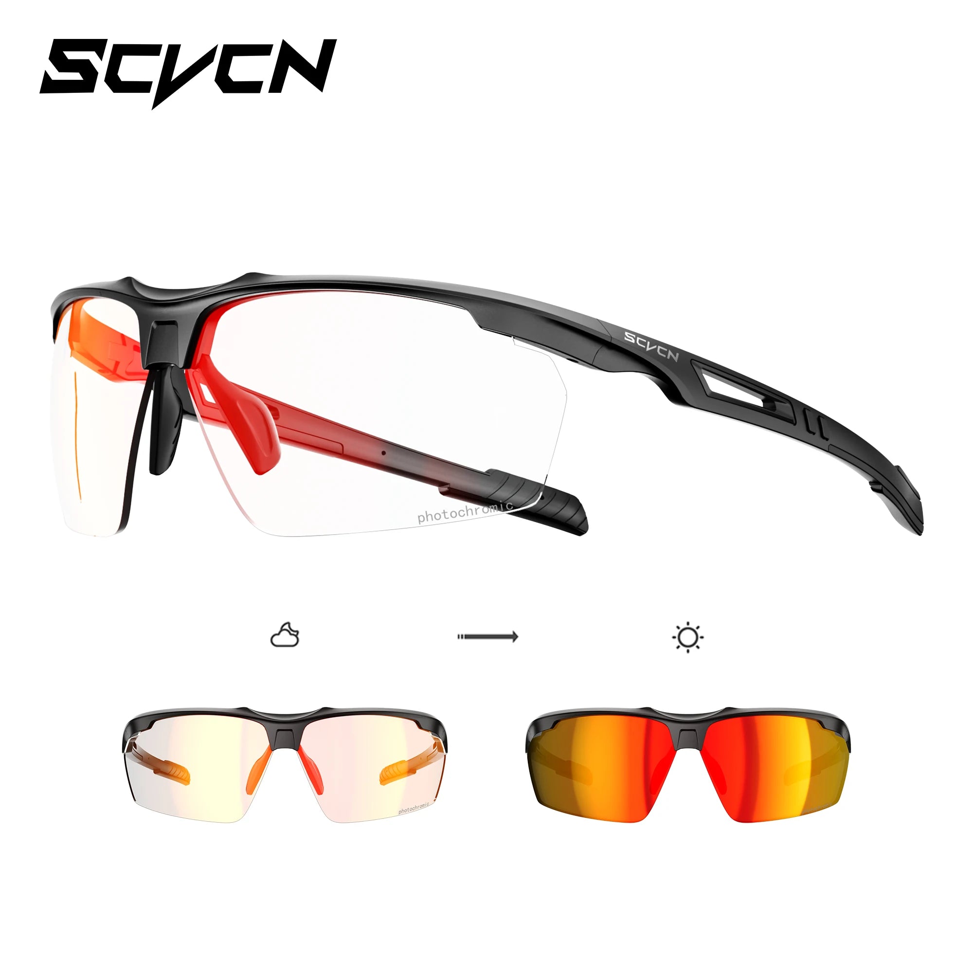 SCVCN ProRide Photochromic Sunglasses