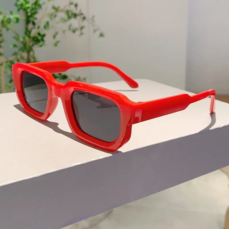 Luxury Retro Rectangle Sunglasses – Unisex UV400 Fashion Eyewear