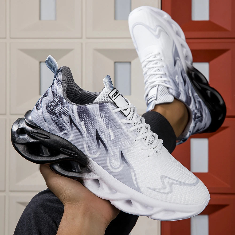 Fashion Gradient Unisex Sneakers with Cushioned Sole