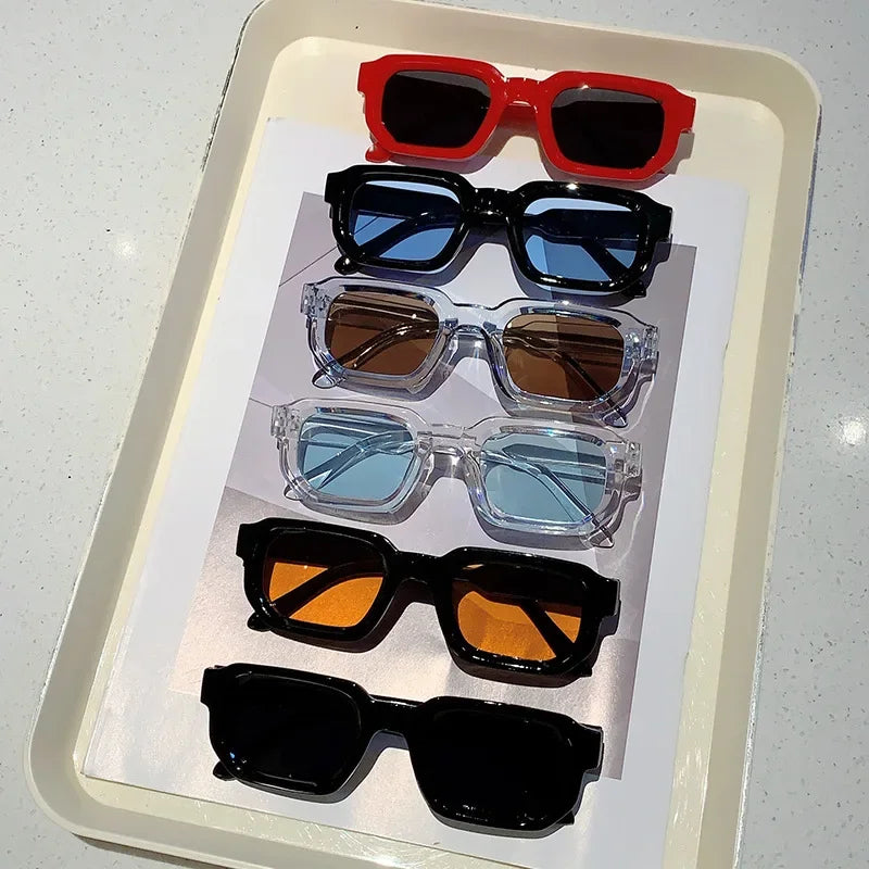 Luxury Retro Rectangle Sunglasses – Unisex UV400 Fashion Eyewear