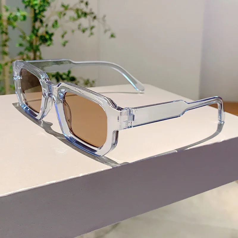 Luxury Retro Rectangle Sunglasses – Unisex UV400 Fashion Eyewear