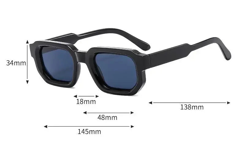 Luxury Retro Rectangle Sunglasses – Unisex UV400 Fashion Eyewear
