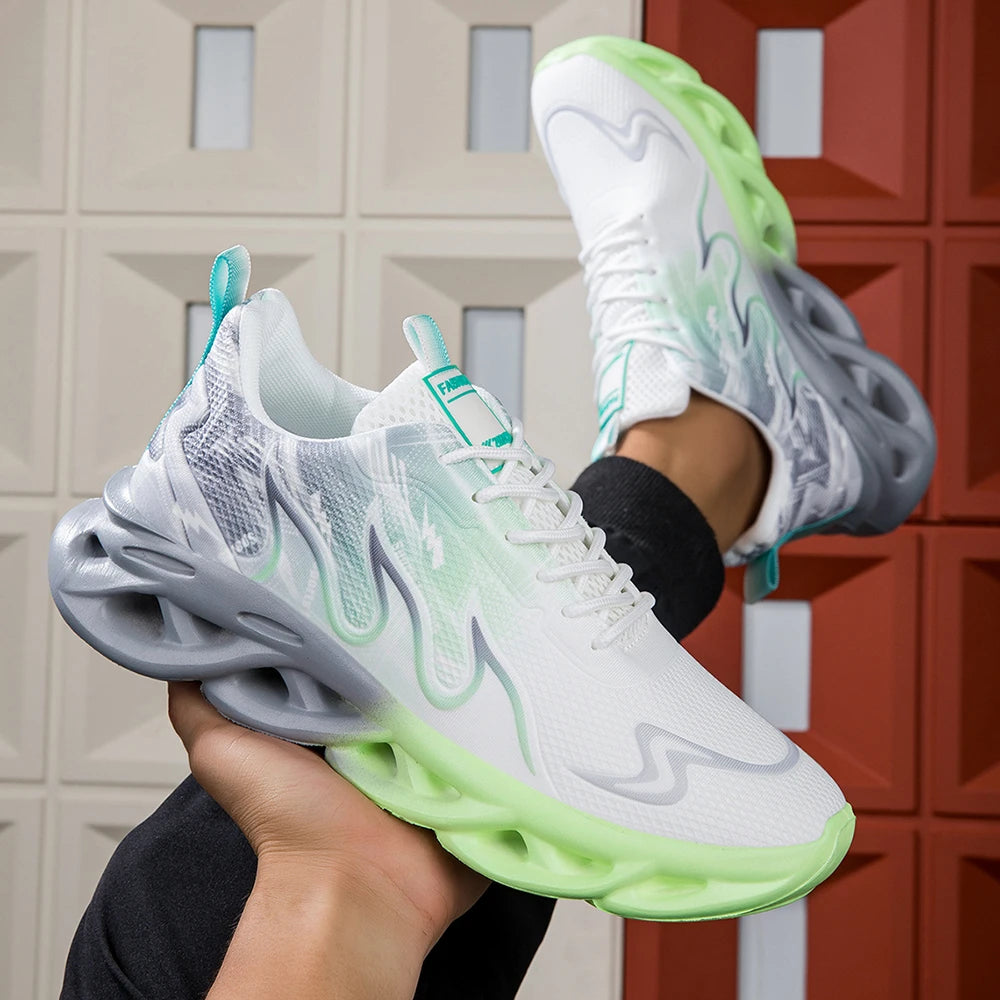 Fashion Gradient Unisex Sneakers with Cushioned Sole