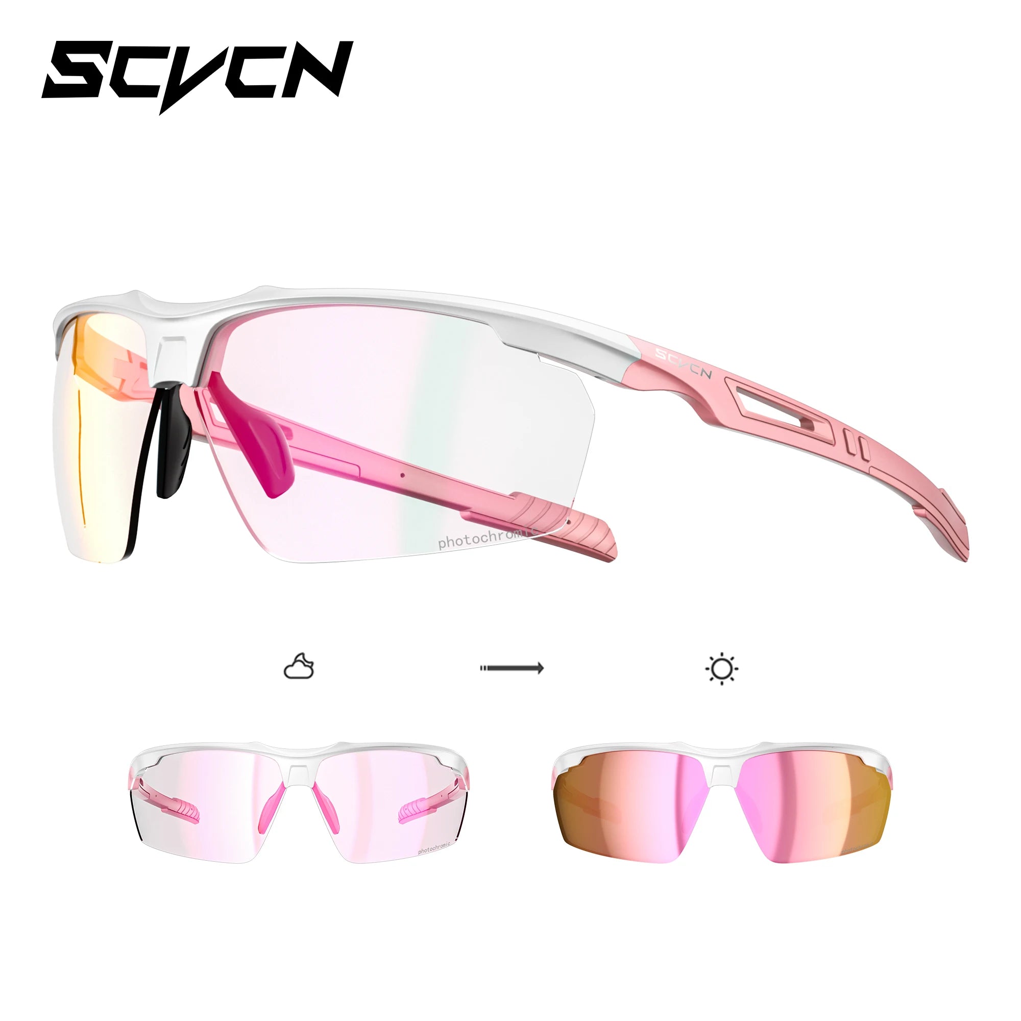 SCVCN ProRide Photochromic Sunglasses