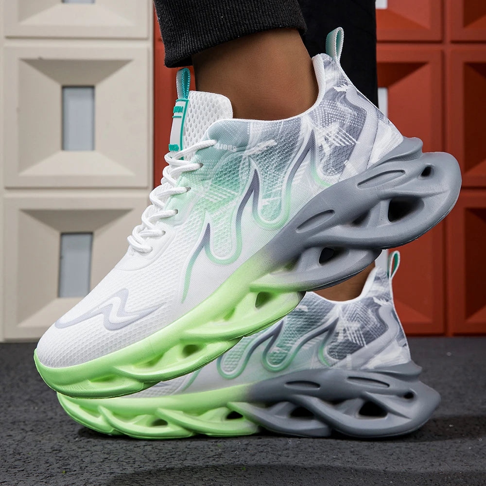 Fashion Gradient Unisex Sneakers with Cushioned Sole