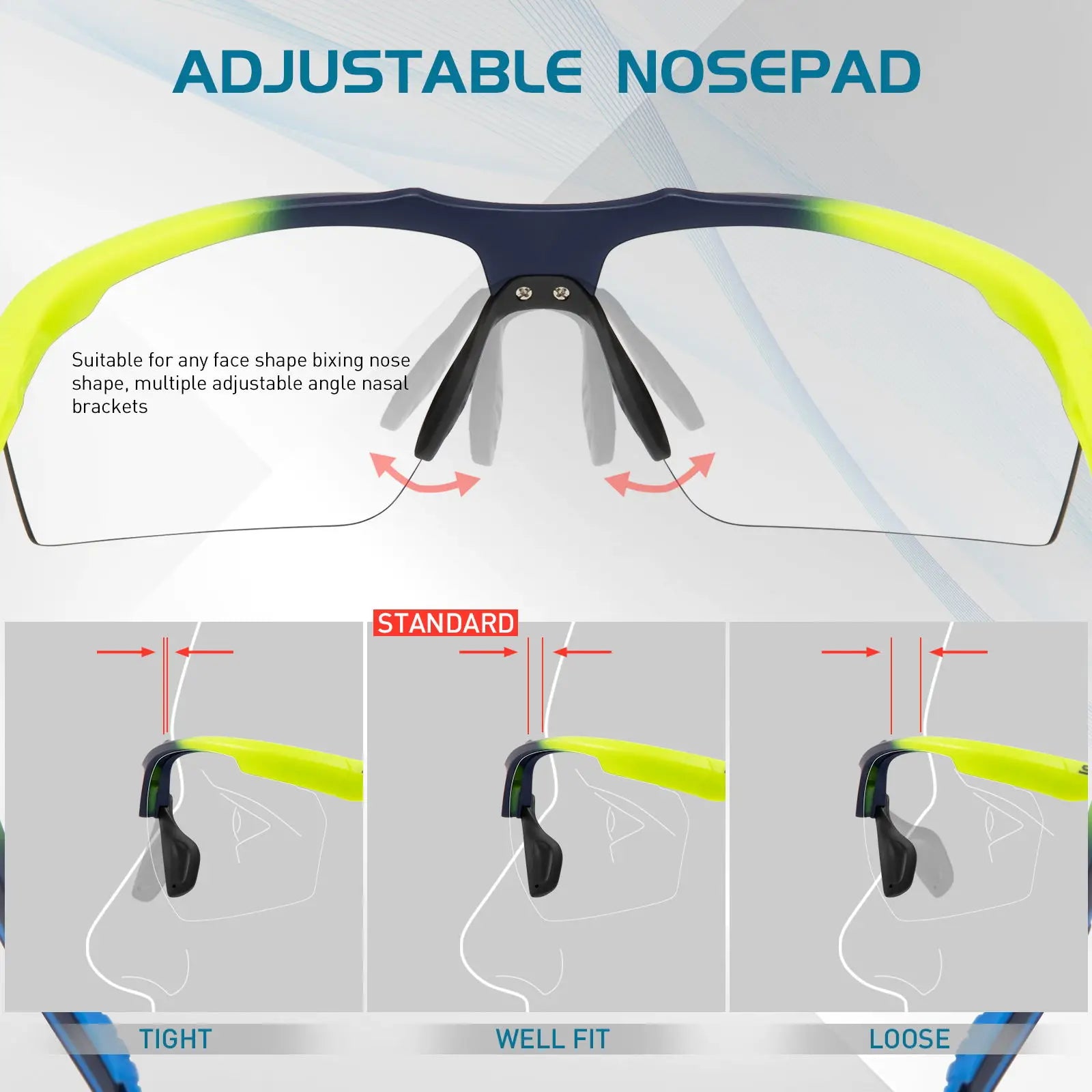 SCVCN ProRide Photochromic Sunglasses