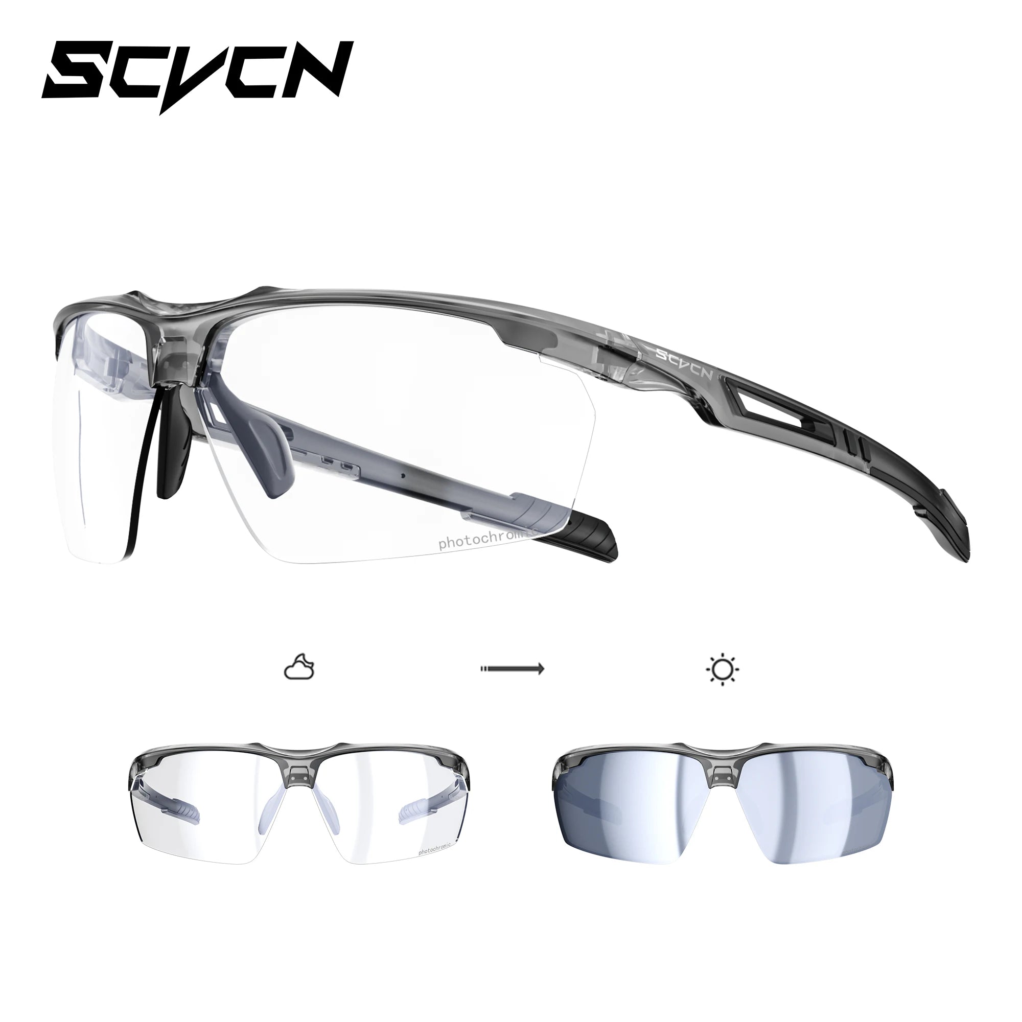 SCVCN ProRide Photochromic Sunglasses